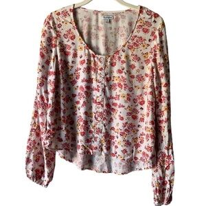 Floral Pullover Top Junior Size Large
